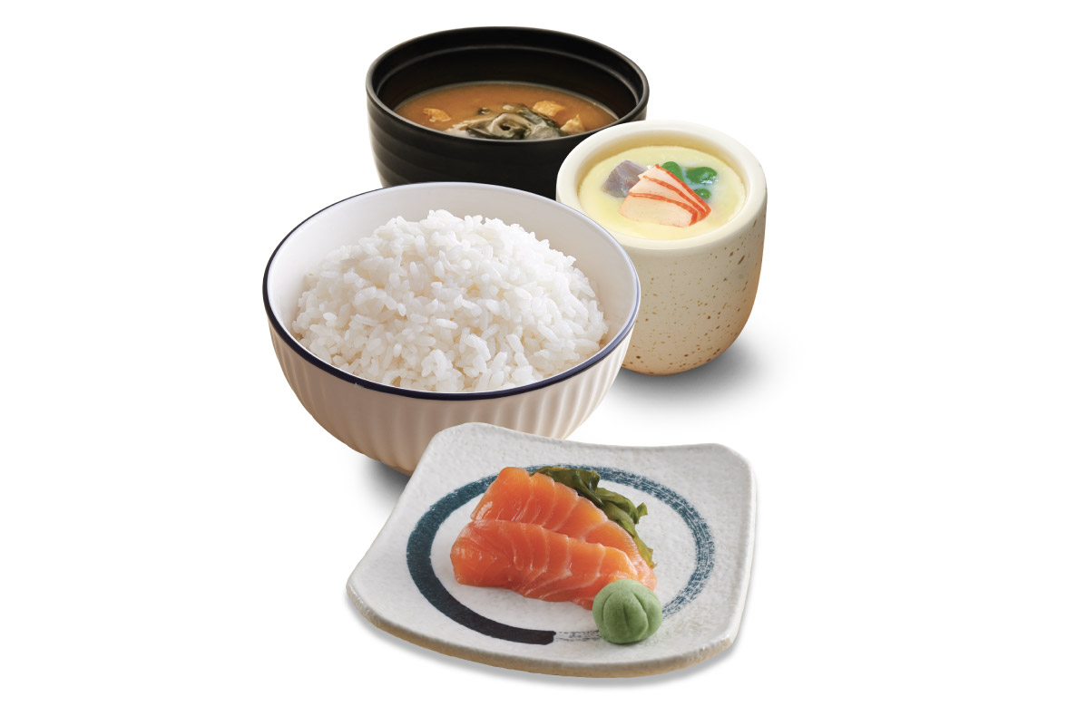 Beef - Rice Miso Chawanmushi Sashimi Set