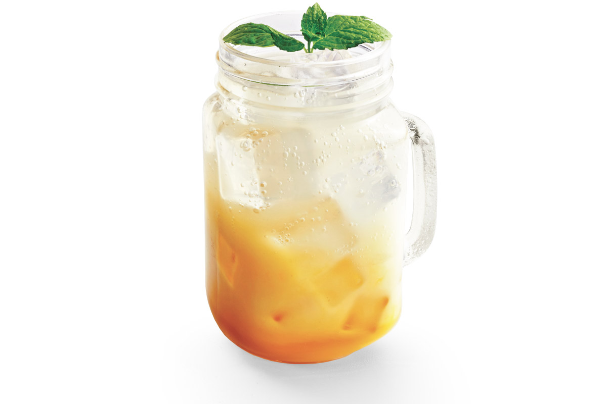 Beverages - Mango Peach Yogurt Fizz