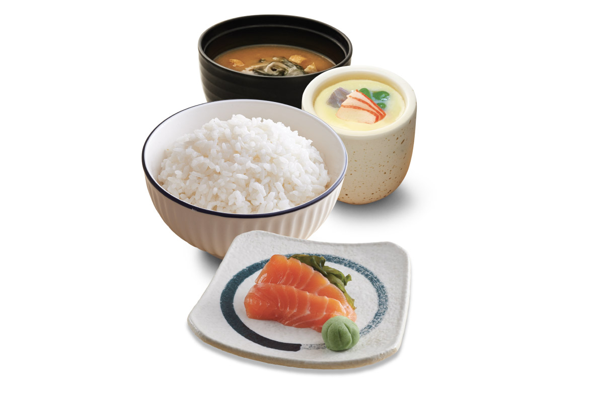 Chicken - Rice Miso Chawanmushi Sashimi Set