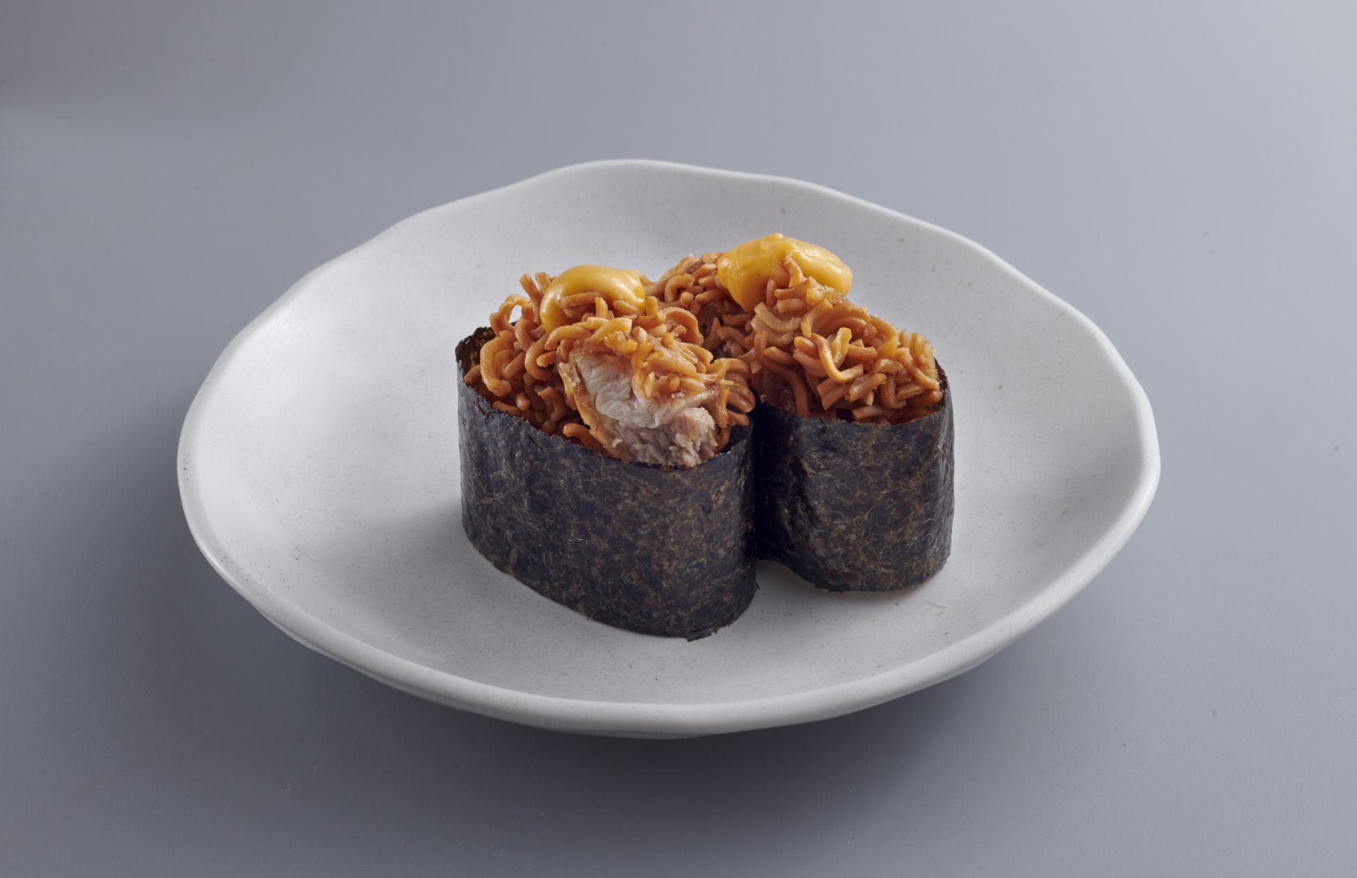 Double Cheesy Ramen Chicken Karaage Gunkan